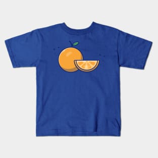 Orange And Slices Of Orange Cartoon Kids T-Shirt